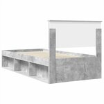 vidaXL Cadre de lit Gris Béton 100 x 200 cm Bois d'ingénierie