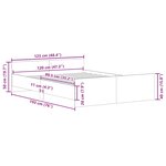 vidaXL Cadre de lit sans matelas blanc 120x190 cm