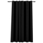 vidaXL Rideau occultant Aspect de lin à œillets Anthracite 290x245 cm