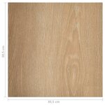 vidaXL Dalles de plancher autoadhésives 55 Pièces PVC 5 11 m² marron