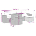vidaXL Salon de jardin avec coussins 6 Pièces beige résine tressée