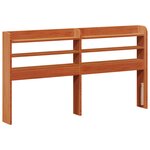 vidaXL Cadre de lit avec stockage 2 Pièces Cire marron Bois de Pin Massif