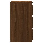 vidaXL Tables de chevet 2Pièces Chêne marron 40x35x62 5cm Bois ingénierie