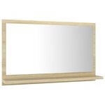 vidaXL Miroir salle de bain Chêne sonoma 60x10 5x37 cm Bois ingénierie