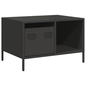 vidaXL Table basse noir 68 5x50x43 5 cm acier laminé à froid