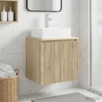 vidaXL Vanité de lavabo mural Chêne Sonoma 49 5 x 41 x 62 5 cm