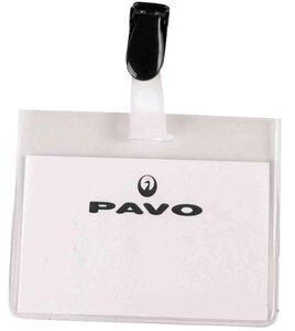 Boite de 50 Portes-badge avec clip 60 x 90 mm Transparent PAVO