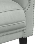 vidaXL Fauteuil gris clair Velours