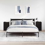 vidaXL Tables de chevet avec 3 tiroirs 2 Pièces noir 39x35x65 cm