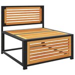 vidaXL Canapé de jardin sans accoudoirs coussins bois massif d'acacia