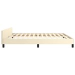 vidaXL Cadre de lit avec tête de lit sans matelas crème 160x200 cm