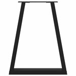 vidaXL Pieds de table à manger en V 2 pièces Noir 60 x (72-73 3) cm Acier
