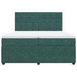 vidaXL Sommier à lattes de lit et matelas Vert foncé 200x200cm Velours