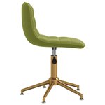 vidaXL Chaise pivotante de salle à manger Vert clair Velours