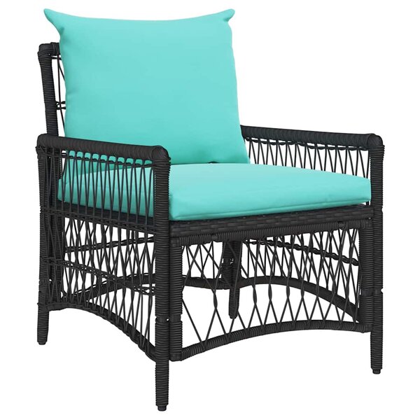 vidaXL Chaise de jardin Noir 60 x 70 x 78cm polyrotin