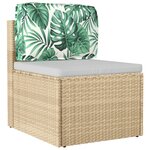 vidaXL Coussin pour dossier de palette Floral Motif de feuille