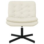vidaXL Fauteuil relaxant pivotant Crème 63 x 75 x 76 cm Velours