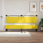 vidaXL Tête de lit suspendue Jaune clair Tissu en velours côtelé