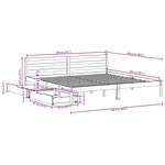 vidaXL Cadre de lit sans matelas blanc 200x200 cm bois massif de pin