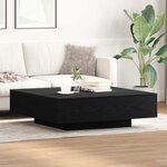 vidaXL Table basse Chêne noir 100 x 100 x 31 cm Bois d'ingénierie