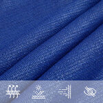 vidaXL Voile d'ombrage 160 g/m² trapèze bleu 3/4x3 m PEHD