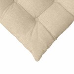vidaXL Coussins de siège 2 Pièces Crème 40 x 40 x 6 cm tissu