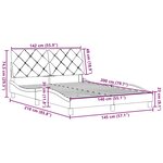 vidaXL Cadre de lit sans matelas noir 140x200 cm tissu