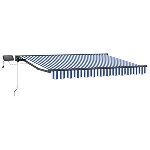 vidaXL Cadre de store manuel avec LEDs 3 x 2 5 m