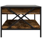 vidaXL Table basse avec LED Infinity chêne fumé 90x50x38 cm