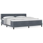 vidaXL Lit à ressorts avec matelas noir 100x200 cm en velours
