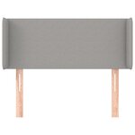 vidaXL Tête de lit avec oreilles Gris clair 103x16x78/88 cm Tissu