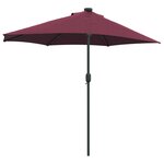 vidaXL Parasol de jardin Rouge bordeaux 294 x 150 x 223 cm tissu