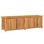 vidaXL Boîte de rangement jardin et sac 175x50x55 cm bois massif teck