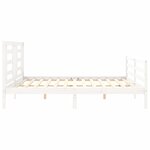 vidaXL Cadre de lit sans matelas blanc bois massif