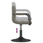 vidaXL Tabouret de bar Gris clair Velours