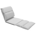 vidaXL Chaise pliable de sol Gris clair Microfibre