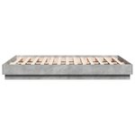 vidaXL Cadre de lit sans matelas gris béton 140x190 cm
