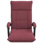 vidaXL Fauteuil de sol ajustable Bordeaux Tissu