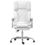 vidaXL Fauteuil de massage inclinable de bureau Blanc Similicuir