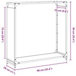 vidaXL Portant de bois chauffage blanc 90x28x90 cm