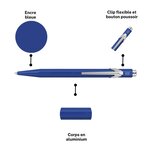 Stylo-bille métal-x line aluminium Bleu CARAN D'ACHE