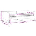vidaXL Lit de jour avec matelas gris clair 90x200 cm tissu