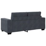 vidaXL Canapé causeuse gris foncé 180x77x82 cm velours