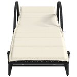 vidaXL Chaises longues lot de 2 avec table noir résine tressée