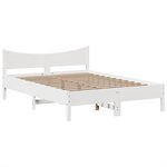 vidaXL Cadre de lit sans matelas blanc 140x200 cm bois de pin massif