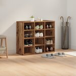 vidaXL Cabinet à chaussures Bois ancien 103x30x51 cm Bois d'ingénierie