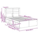 vidaXL Cadre de lit Bois ancien 120 x 200 cm Pin massif