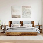 vidaXL Tables de chevet 2Pièces vieux bois 50x30x51 5cm bois d'ingénierie