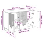 vidaXL Buffet Sonoma gris 89 x 34 5 x 57 cm Bois d'ingénierie