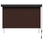 vidaXL Store enrouleur Marron 60 x 250 cm Tissu et Aluminium